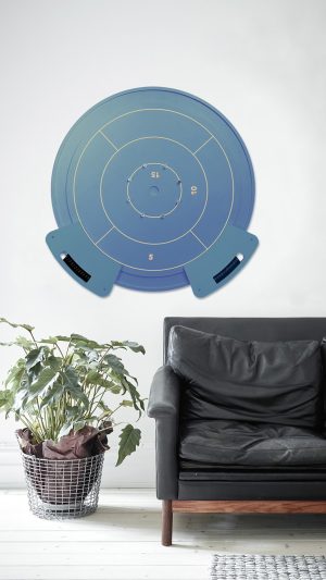 Crokinole premium juego completo personalizado con soporte mural